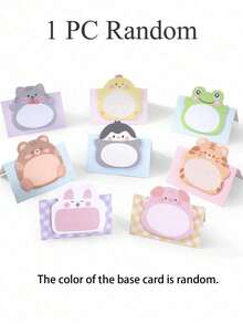 16pcs/320pages Cute Pet Cartoon Stickers (Random Color), Ins Style Animal Memo Decorative Stickers, Suitable For Students And Office, Random Pattern, Back To School Supplies, Birthday And Bachelor Party Decoration Gifts - Multicolor - View 12