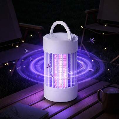USB Powered Mosquito Killer, Insect Killer, Mosquito Repellent. Can Be Lifted And Hung, With LED Light And UV Function, 360-Degree Ring-Shaped Powerful Electric Shock, Silent And Noise-Free, Low Power Consumption, Suitable For Balcony, Garden, Living Room And Bedroom, An Essential For Killing Mosquitoes And Insects In Summer.
