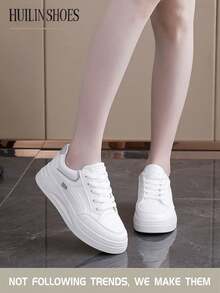 New Arrival Ladies' Casual Sports Shoes, Fashionable & Versatile White Sneakers For Women Labor, Local Shipping In The United States - 灰色 - 查看 4