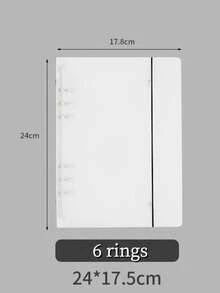 A5/A6/A7 6-Ring Semi-Transparent Matte PP Material File Folder, B5 9-Ring Loose Leaf Binder Cover, A4 4-Ring Sticker Notebook Cover, Material Storage Shell, Suitable For Home, Office And School - Single Piece - View 13