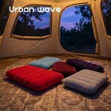1個 URBAN WAVE 超輕充氣露營枕，便攜緊湊充氣枕，適合背包旅行、徒步與旅行，可壓縮戶外睡眠枕 - 彩色 - 查看 1