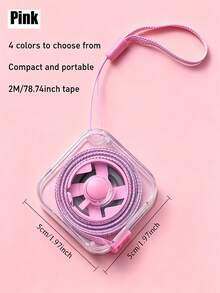 Soft Tape Measure Of 2 Meters/6 Feet Portable Measuring Tape With Retractable Locking Mechanism And Clear Centimeter/Inch Markings - Sewing Home Use Waist Chest Height Measurements Travel Essentials Tools Back To School Supplies Sewing Supplies - A - View 10