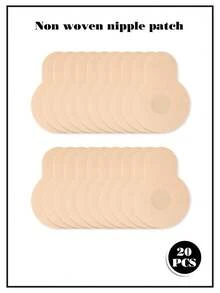 20/40pcs Women Plus Size Disposable Pull-Up Non-Woven Nipple Covers, Thin Invisible Soft Comfortable, Anti-Exposure And Anti-Nipple Show - Multicolor - View 11