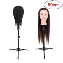 Professional 3-Height Wig Mannequin Head Stand (50/110/160cm), Black - View 10