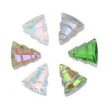 10入/包 13*15mm 玻璃單孔聖誕樹吊墜 DIY 手作珠寶配件 手機鍊鑰匙圈吊飾裝飾材料 - 13*15mm聖誕樹 - 查看 5