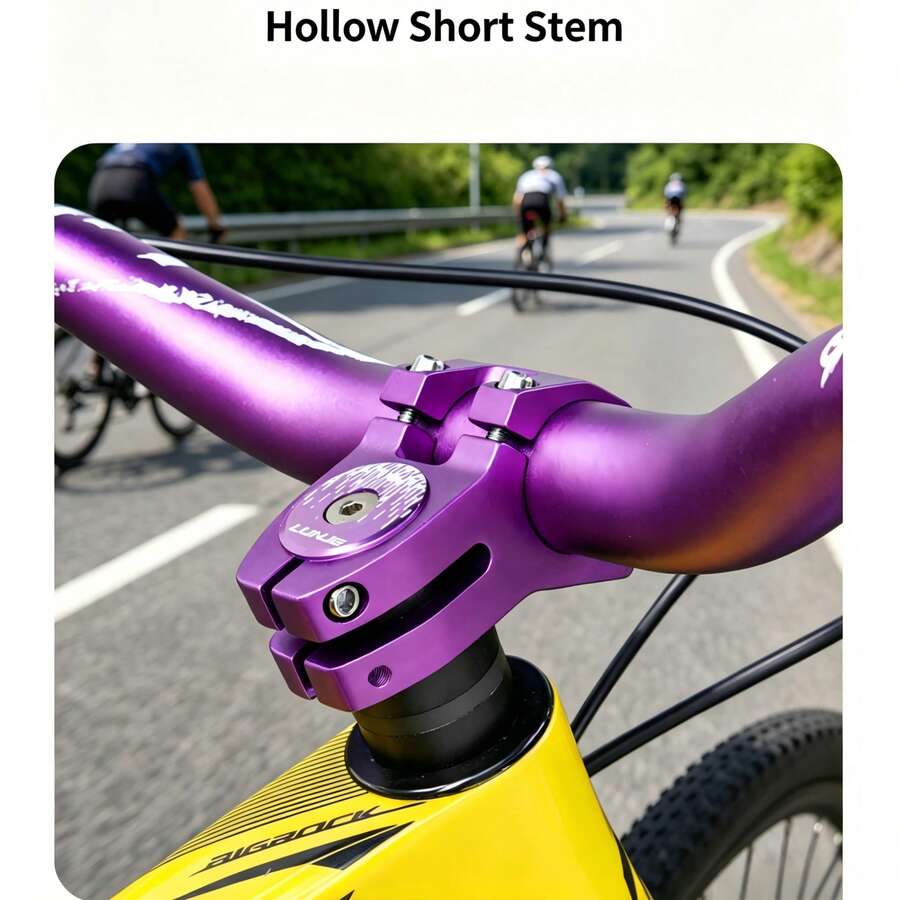 1pc Hollow Short Bike Handlebar Stem Rapid Descent Bicycle Stem 31.8*45mm & 25.4*45mm Lightweight MTB Road Bike Parts, Universal For Mountain Bike, Road Bike, Mini Bike, Fixed Gear Bike - General - View 1