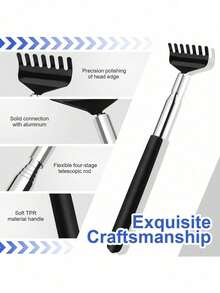 1pc Portable Retractable Metal Stainless Steel Back Scratcher, Practical Party Gift, Suitable For Adults, Elderly, Pets, Gua Sha Massage Tool - Multicolor - View 10