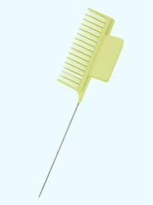 1pc Rat Tail Hair Comb With Metal Pin Handle, Fine Tooth Teasing & Sectioning Comb For Hair Coloring, Highlighting & Styling - Multicolor - View 13
