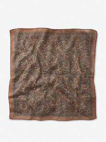 1pc Linen Feel 70x70CM Bandana Cashew Flower Small Silk Scarf Headwrap Versatile Square Scarf - Multicolor - View 8