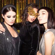 3pcs Fashionable Personalized Gold Foil Lace Masquerade Masks, Practical Half-Face Sexy Eye Masks For Couples Party, Adult Festival Party, Durable Exquisite Compact Design, Perfect For Costume Party, Easy To Carry Dress-Up Props - Mask - View 5