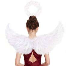 Angel Feather Floating Wings, Suitable For Valentine's Day, Ramadan, Easter, Holiday Party Costume, With Elastic Shoulder Straps, Fit For Women Adult Cosplay - View 4