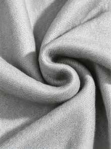 Autumn/Winter Casual Solid Color Ribbed Loose Knit Sweater Fall - Grey - View 5