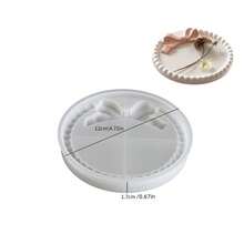 1PC/2PCS DIY Square Round Bow Bubble Bead Coaster Aromatherapy Plaster Dish Silicone Mold - White - View 8