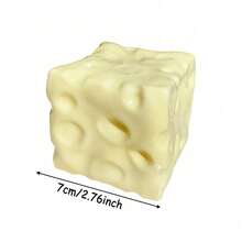 1pc Soft Square Cheese Stress Relief Squeeze Toy, Slow Rebound Squeeze Toy, Perfect Gift For Halloween, Christmas, Boys And Girls, Suitable For Games And Parties, Can Be Used As Gift Or Party Favor, Graduation Gift, Gift For Boyfriend/Girlfriend, Can Be Used As Classroom Prize, Adult Party Gift, Birthday Gift Or Holiday Gift For Friends - Multicolor - View 10
