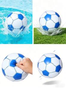 1pc Inflatable Beach Soccer Ball, Water Inflatable Soccer Ball, Pool Decoration PVC Inflatable Advertising Ball, Water Party Accessories, Beach Essentials, Inflatable Pool, Holiday Essentials, Inflatable Pool Float, Beach Ball, Outdoor Water Sports Ball, World Cup Theme Inflatable Soccer Ball, Holiday Essentials. Suitable For Water, Pool And Beach Theme Parties. Water Inflatable Floating Device, Water Float, Inflatable Pool Float, Garden Supplies, Holiday Essentials. Ideal For Summer Beach Vacation, Water Entertainment And Leisure Relaxation. - Multicolor - View 8
