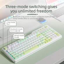 AULA Wireless Keyboard And Mouse Set RGB Backlit Tri-Mode Bluetooth 2.4G Gaming Mouse Computer Keyboard Compatible With PC Laptop Mac - View 4
