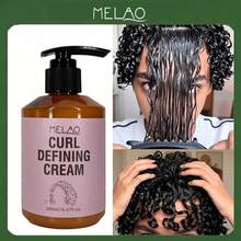 MELAO Curl Cream, Suitable For Natural Curly Hair, Shaping And Styling, Reduces Frizz, Increases Shine And Softness, Long-Lasting Hold, Lightweight Formula, 280ml/9.47 Fl Oz - Full Size - View 1