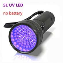 1pc Black Aluminum Alloy Light Flashlight, Ultraviolet Detector Torch Aluminum Handheld Light For Pet Stain Money ID Inspection Scorpion Finder Use - Black - View 7
