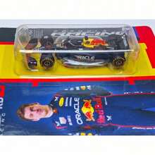 Red Bull 1:64 比例 Bburago F1 合金模擬賽車模型 - 白色公牛/紅牛 RB21 紙卡版，完美收藏品，適合節日生日禮物 - 彩色 - 查看 6