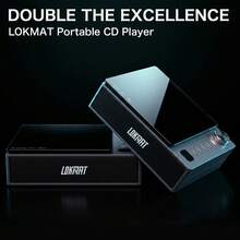 LOKMAT Portable CD Player/Bluetooth Speaker With AM/FM Radio, USB Port, AUX Input, Headphone Jack, Compatible With CD-R/W And MP3-CD, Stereo Sound, With Bass, AC/Battery Powered, Can Charge Mobile Phone - View 3