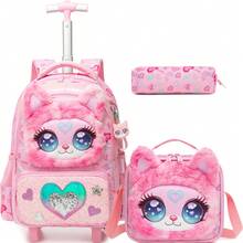 Girls' Rolling Backpack, Cute Travel Luggage Backpack With Wheels, Girls' Crossbody Bag, Cute Japanese Style Backpack - Girls' Trolley School Bag - View 2