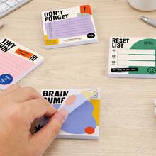 1pc Random/4pcs "Brain Dump, Don't Forget,Tiny Win,Reset" List"Minimalist Daily Planning Sticky Note,Suitable For Planner Journal Office School, Motivational Stationery Gift For Students Self-Adhesive Reminder Notes For Office, School, Work, Desk - one-size - View 3