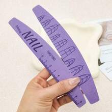 1pc Graduated Scale Sponge Nail File, Washable Durable Nail Buffer Pad For Nail Shaping And Polishing, Salon Manicure Supplies - Multicolor - View 7