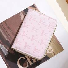 Compact Portable Multi-Function Card Holder, Women's Bowknot Card Organizer, Sweet Cartoon Mini Coin Purse, Multi-Slot ID Card Accordion Wallet - Multicolor - View 6