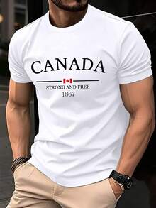 Plus-Size Men'S T-Shirt with Letter Print, Round Neck, Casual Short Sleeves, an Essential Beachwear for Men, Plus Size - nero - Visualizzare 7