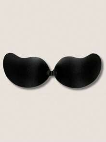 2pcs (Black + Khaki) Self-Adhesive Silicone Invisible Bra Pads, Strapless Backless Push-Up Cups With Soft Fabric Surface, Perfect For Weddings, Off-Shoulder Clothes And Bridesmaid Parties. - Multicolor - View 21