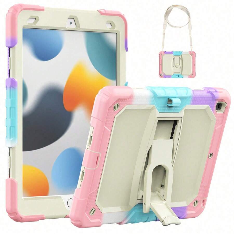 Heavy Duty Shockproof Protective Case Compatible With Ipad (A16) 11th Gen/Air11/Air13 M3 (2025) 9th/8th/7th Gen (2021/2020/2019), Rugged Hard Shell Protective Cover With Built-In Stand, Suitable For 10.2-Inch IPad 2021/2020/2019