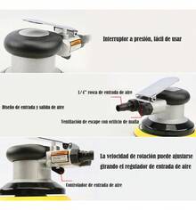 TUOMO 6" Pneumatic Random Orbital Sander With Speed Control And 13500 Rpm - Pink - View 5