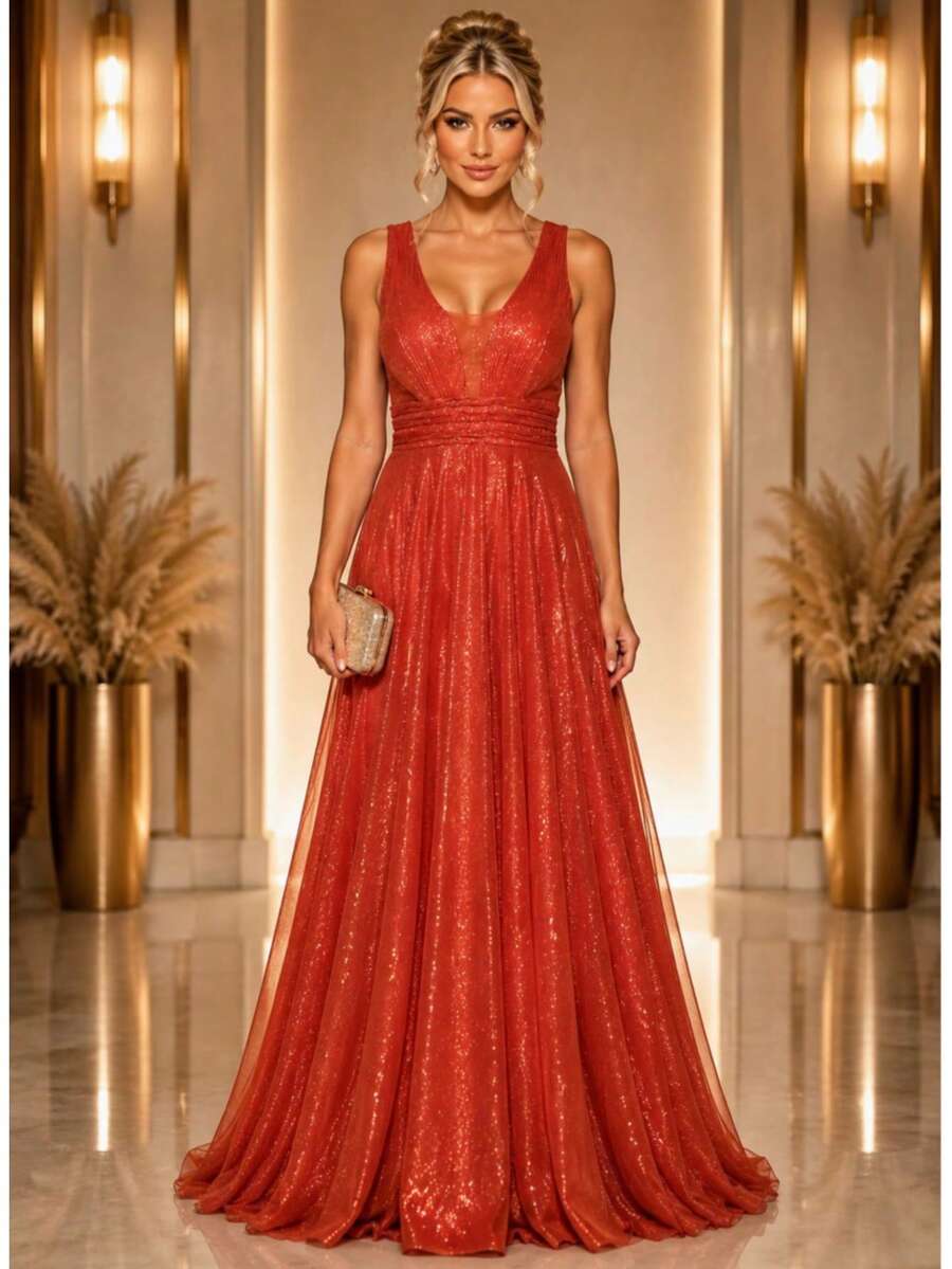 Women Dresses - Naranja Quemada - Ver 1