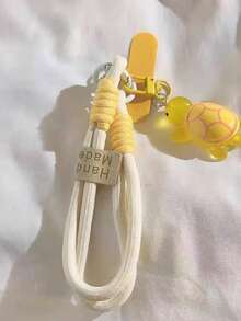1件海龜吊飾手機掛繩 - 通用手工腕帶，適用於手機、相機、鑰匙 - 可愛海龜吊墜鑰匙圈配件 - 多色包裝附夾扣防丟 - 彩色 - 查看 6