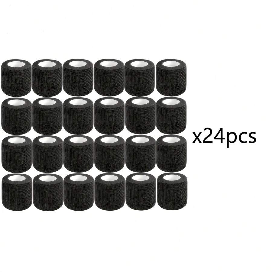 24pcs Black Disposable Adhesive Sports Bandages - Black - View 1