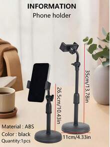 Adjustable Height Desktop Phone Stand -- 360° Rotation, Foldable, Portable Tabletop Phone Holder, Suitable For Study, Library, Airplane, Bedroom, Live Streaming Stand, Video Phone Stand, Gift - Multiple Styles - View 7