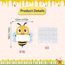 30 buah Hiasan Kertas Bentuk Lebah untuk Kembali ke Sekolah, Dekorasi Papan Buletin Kelas, Label Nama Kelas Bentuk Lebah, Papan Nama Meja Gaya Lebah yang Lucu, Ukuran 5,9 x 4,7 inci - View 9