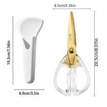 Scissors (Magnetic Knife Holder + Scissors) Professional Scissors Ultra-Sharp Kitchen Scissors, Cooking Scissors For Meat, Chicken, Fish, Poultry, Herbs, Bread, Comfortable Sharp Non-Stick Scissors, Restaurant And Outdoor Kitchen Cutting Tools, Multi-Purpose Scissors - Scissors + Magnetic Knife Sheath - View 8