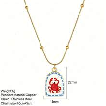 1pc Stainless Steel Chain Star Pendant Necklace, Sun Moon Star Oil Drop Exquisite Pendant Necklace, Flower Pattern Charm, Women's Fashion Jewelry, Vacation Accessory - Multicolor - View 17