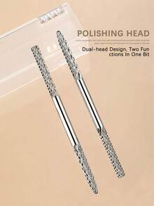 1 Tungsten Steel Double-Ended 2-In-1 Drill Bit, 3/32 Inch (Approx. 4.4 Cm) Shank-One End For Nail Reinforcement, Drill Bit Attachments, And Removing Acrylic Or Hard Plastic - Silver - View 6