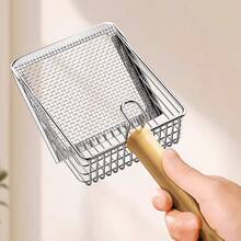 Cat Litter Scoop Fine Hole Stainless Steel Dedicated Shovel For Cat Litter Tofu Litter Large Metal 2-In-1 Mineral Litter Tool - View 5