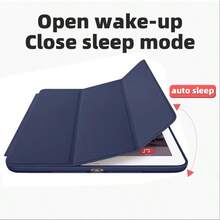 平板電腦保護殼，相容 iPad 10 代、11 代 (A16)，相容 iPad 9 代 10.2 吋及其他機型，三折支架，軟殼，智慧休眠/喚醒，輕巧防震，深藍色，相容 iPad 7 代、8 代、9 代 10.2 吋保護殼，5 代、6 代 Air 2 [9.7 吋]，10 代保護殼，Air 11，(A16) 11 代 2025 機型 - 寶藍色 - 查看 5