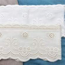1/5碼 11cm寬 縫製布料蕾絲 刺繡服飾配件 鎖邊蕾絲 DIY窗簾 衣物縫製裝飾 家居裝飾 婚紗裝飾 初學者DIY衣物與縫製 - 多色E - 查看 5