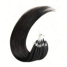 Straight Micro Loop Human Hair Extensions Fishing Line Fushion Hair Micro Links Human Hair Extensions Custom Micro Loop - Natural Black - View 16