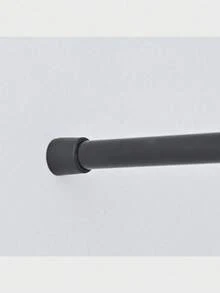 1pc Adjustable Curtain Rod, Extendable Shower Rod, Suitable For Diy Home Decoration - Black - View 8
