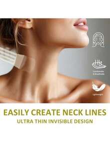 24pcs Neck Lifting Tape, Neck Lifting Patch, Neck Wrinkles, Anti-Sagging Neck Lifting Tape, Instant Lifting Patch, Adhesive And Lifting, Used For Neck, Eyes And Double Chin Lifting Neck And Face Tape - Multicolor - View 4
