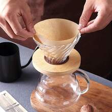 100/200pcs Coffee Filter Paper Drip Coffee Filter Paper Pour Over Coffee Filter Paper Cake Bowl Shape Coffee Filter Paper Back To School - Multicolor - View 7