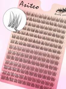 Asiteo 168pcs Clusters Eyelashes,DIY Fish Tail Eyelashes,Natural Look Extension Eyelash,Soft Wispy And Lightweight Fake Lashes,Clean Girl Makeup Tools,For Used Daily,Beginners,Life&Dating&Party - C - 查看 4
