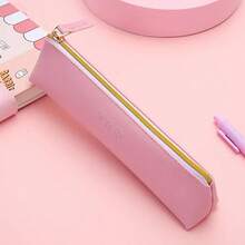 4pcs Minimalist PU Leather Pencil Case Set, Large Capacity Pencil Storage Bag, Multi-Function Stationery Organizer, Suitable For School, Office And Travel Supplies - One Size Fits All - View 9