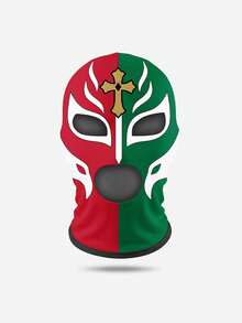 1pc Men's Mexican Lucha Libre Mask Hero Print Full Face Balaclava Stretchy Milk Silk Breathable Combat Mask Halloween Carnival Party Cosplay Role Play Wrestler Costume Accessory Prop - Multicolor - View 16